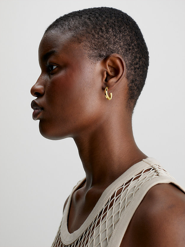 GOLD Earrings - Twisted Ring for women CALVIN KLEIN