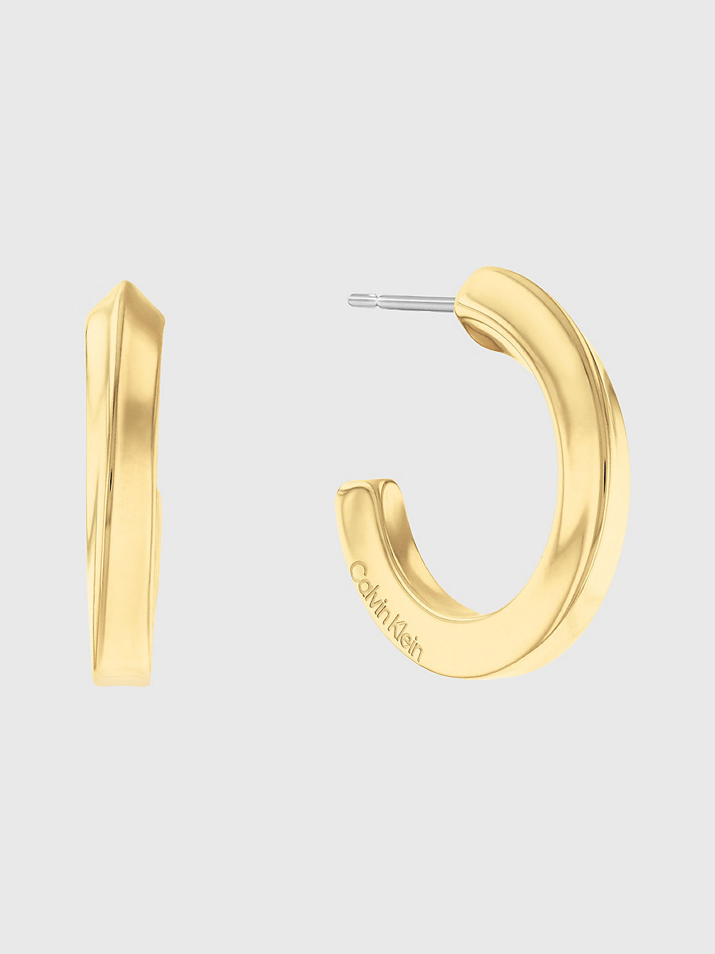GOLD Ohrringe - Twisted Ring undefined Damen Calvin Klein