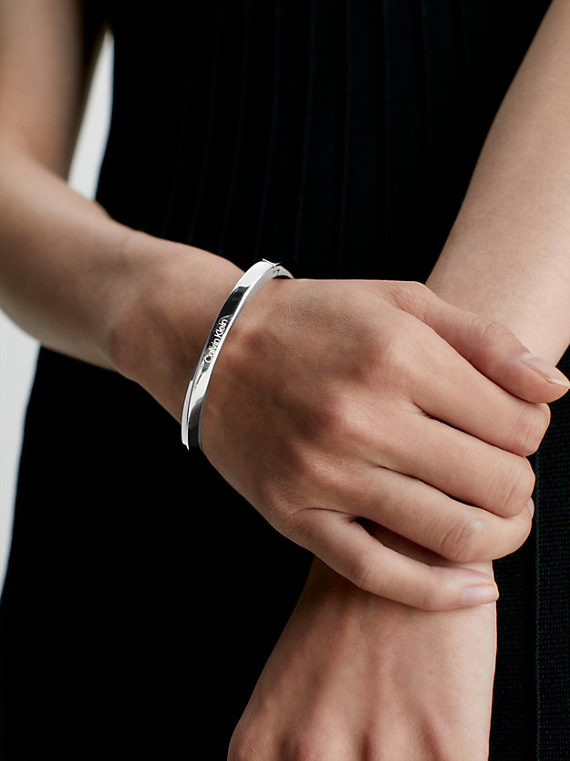 silver armband - twisted ring voor dames - calvin klein