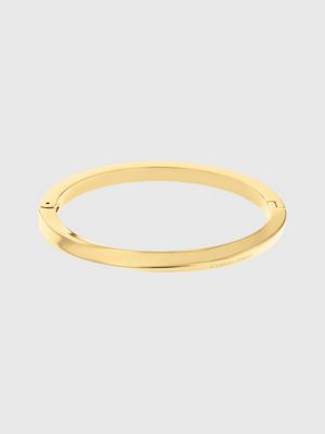 Bracelet femme jonc ouvrant calvin klein faceted acier doré rose - joncs -  edora