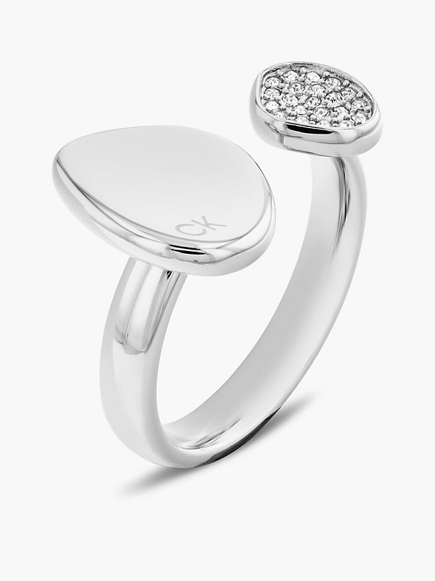 silver pierścionek - fascinate dla kobiety - calvin klein