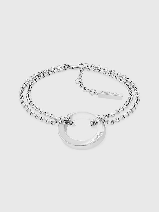 pulsera - twisted ring silver de mujer calvin klein