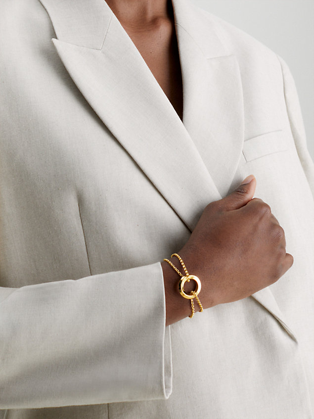 gold armband - twisted ring voor dames - calvin klein