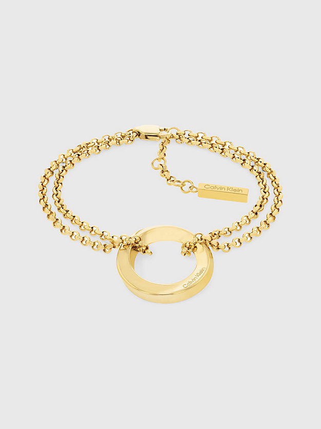 gold bransoletka - twisted ring dla kobiety - calvin klein