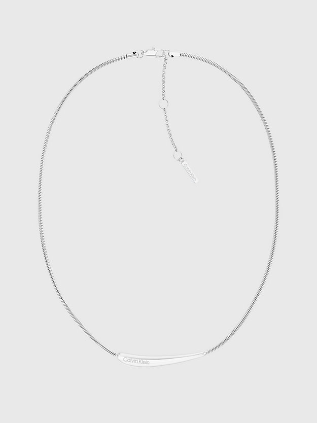 silver halskette - elongated drops für damen - calvin klein