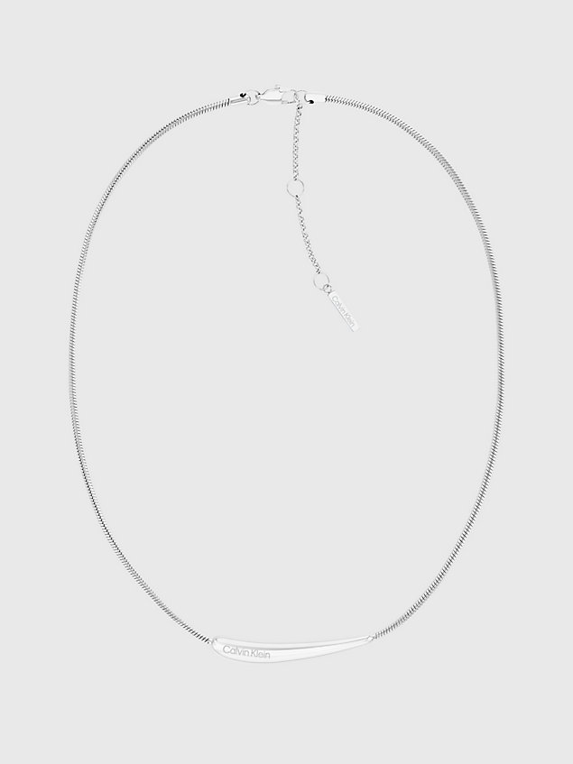 silver halskette - elongated drops für damen - calvin klein