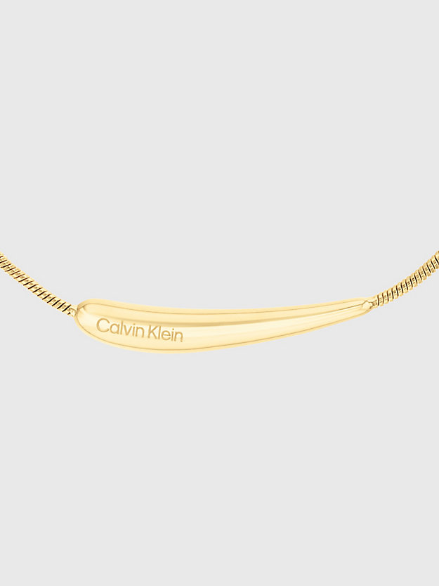 gold necklace - elongated drops for women calvin klein