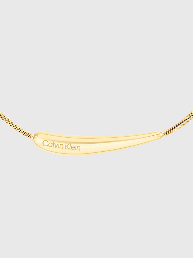 gold halskette - elongated drops für damen - calvin klein
