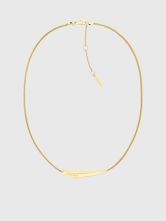 gold necklace - elongated drops for women calvin klein