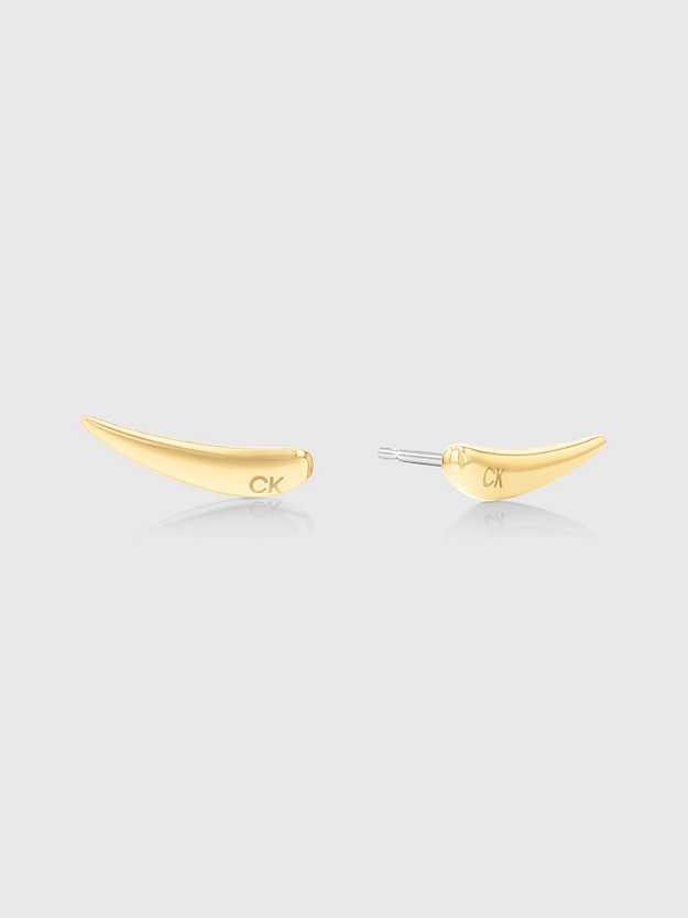 gold earrings - elongated drops for women calvin klein