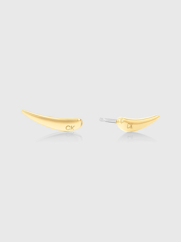 gold kolczyki - elongated drops dla kobiety - calvin klein