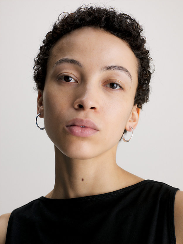 SILVER Earrings - Playful Organic Shapes for women CALVIN KLEIN