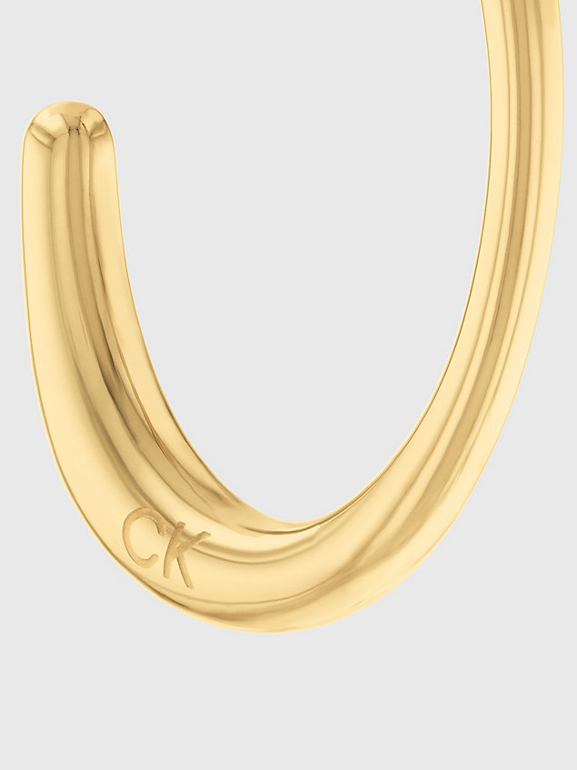 gold kolczyki - playful organic shapes dla kobiety - calvin klein