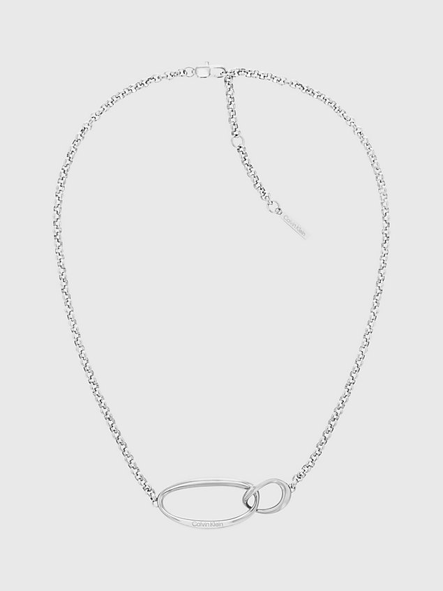 silver necklace - playful organic shapes for women calvin klein