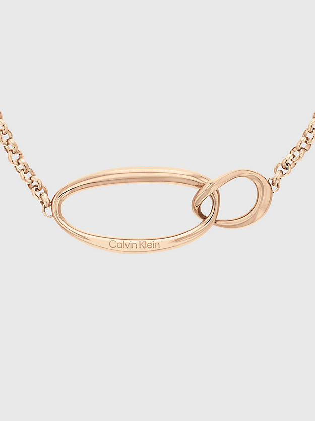 rose gold necklace - playful organic shapes for women calvin klein