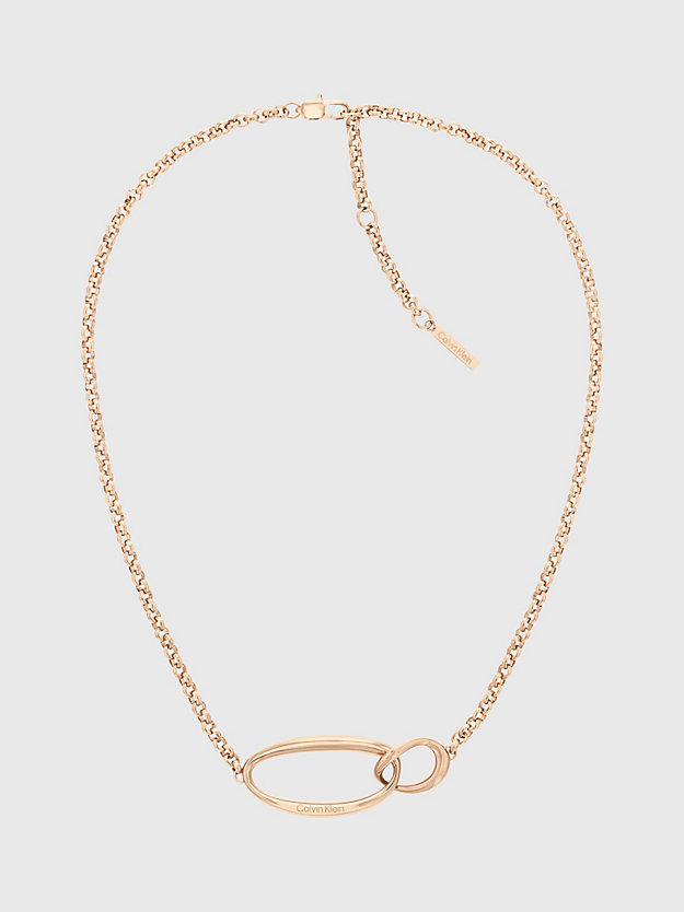 rose gold necklace - playful organic shapes for women calvin klein