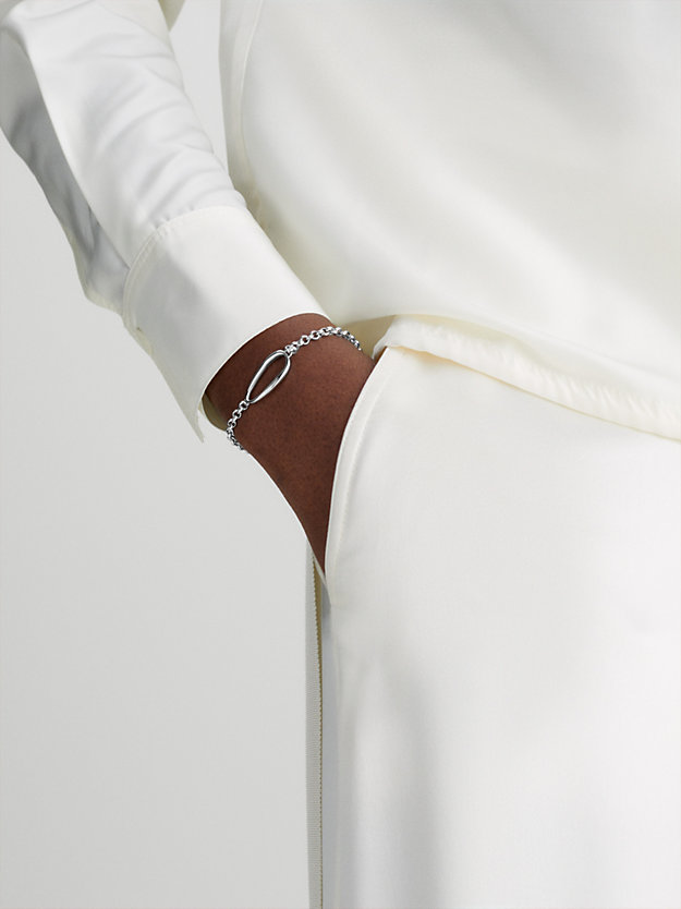 silver bracelet - playful organic shapes for women calvin klein