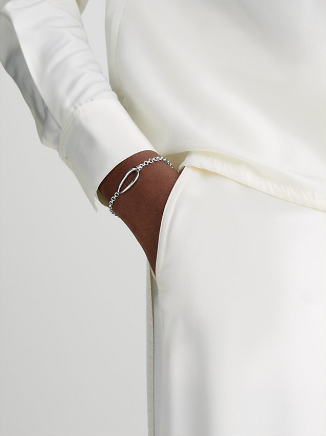 silver armband - playful organic shapes für damen - calvin klein