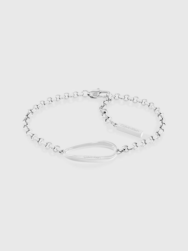 silver bracelet - playful organic shapes for women calvin klein