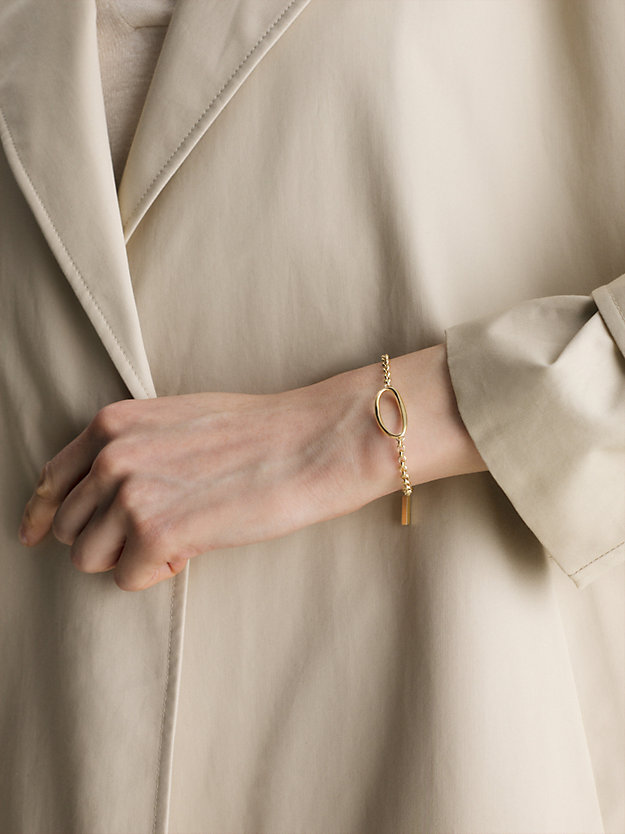 gold bracelet - playful organic shapes for women calvin klein