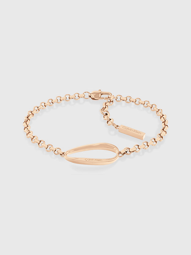 rose gold bracelet - playful organic shapes for women calvin klein