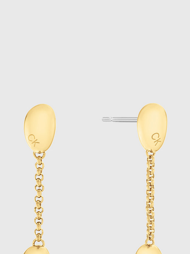 gold earrings - playful organic shapes for women calvin klein