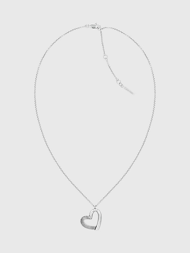 silver halskette - minimalistic hearts für damen - calvin klein