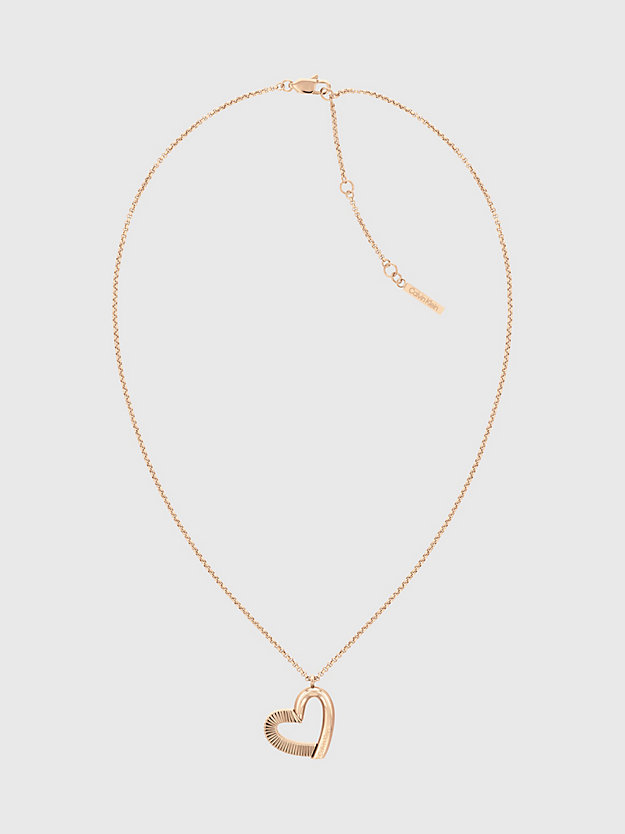 collier - minimalistic hearts rose gold pour femmes calvin klein