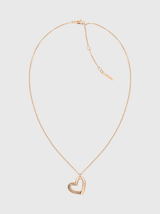 pink necklace - minimalistic hearts for women calvin klein