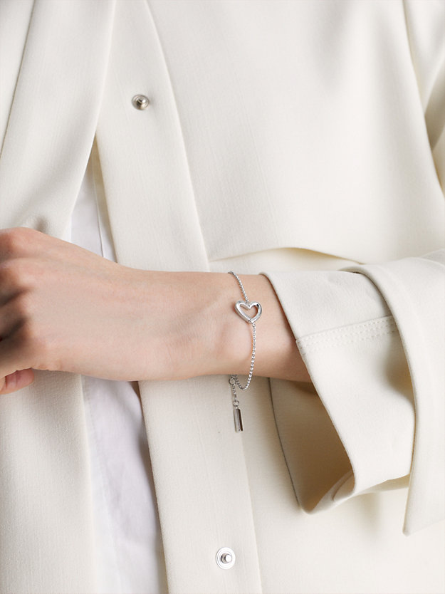 silver bracelet - minimalistic hearts for women calvin klein