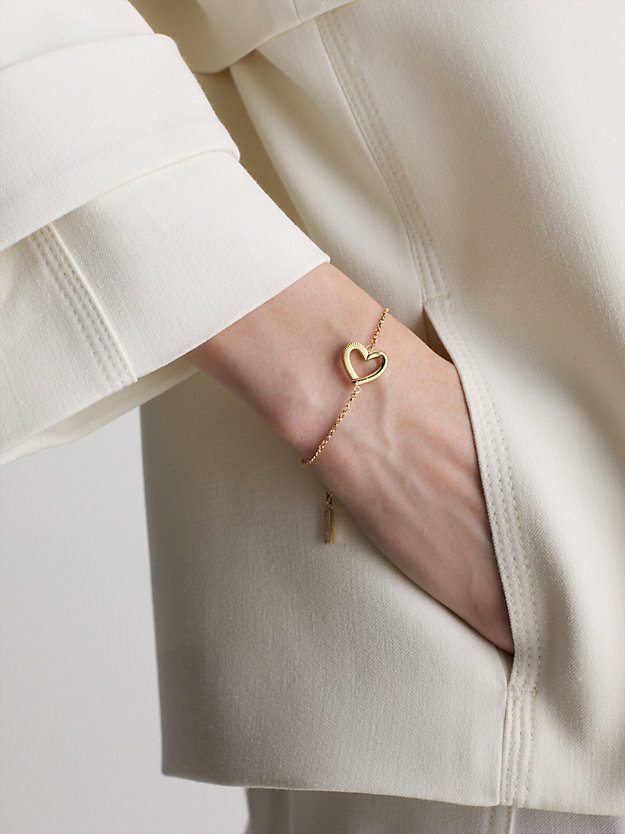 bracelet - minimalistic hearts gold pour femmes calvin klein