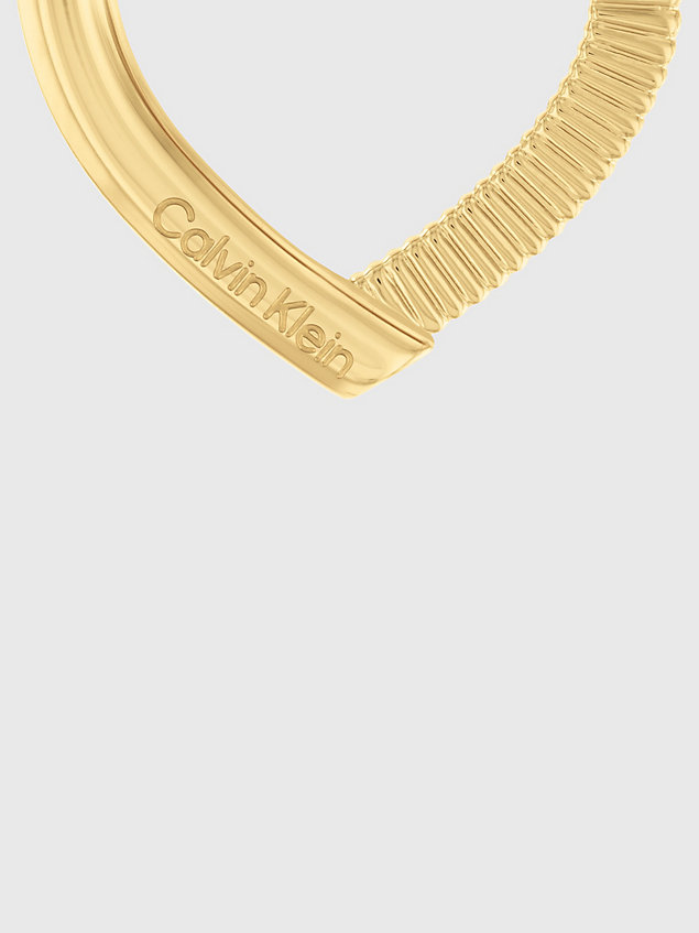 gold kolczyki - minimalistic hearts dla kobiety - calvin klein