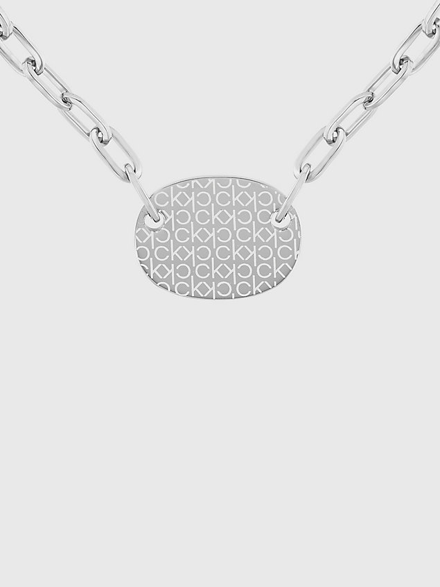 silver ketting - iconic for her voor dames - calvin klein