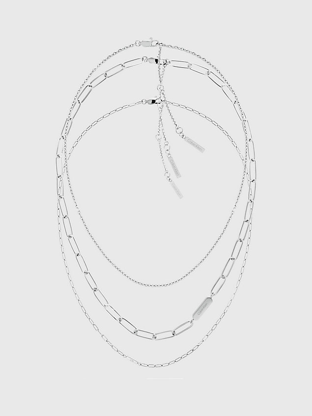 silver chain necklace gift set for women calvin klein