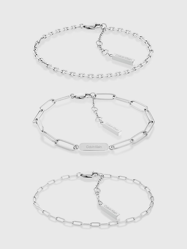 silver chain bracelet gift set for women calvin klein
