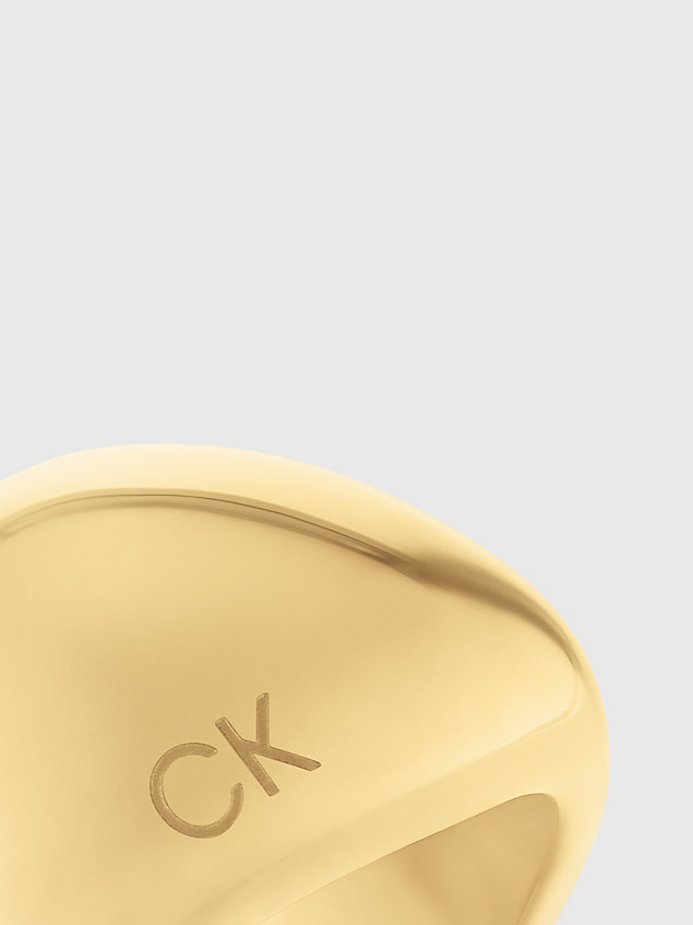 anillo - playful organic shapes gold de mujer calvin klein