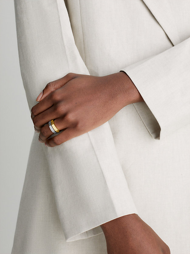 silver ring - iconic for her for women calvin klein