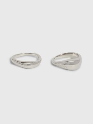 Calvin klein silver ring sale