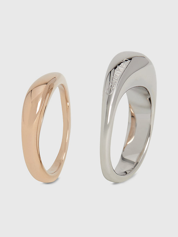 rose gold ring - elongated drops for women calvin klein
