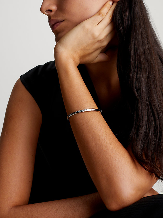 bracelet - soft squares silver pour femmes calvin klein