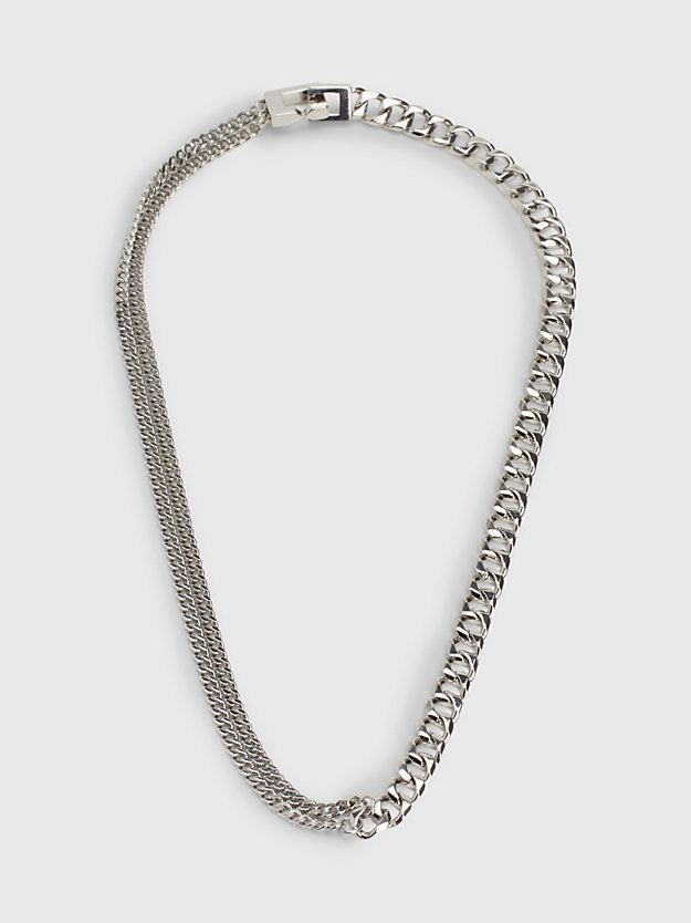 silver necklace - divergent links for women calvin klein