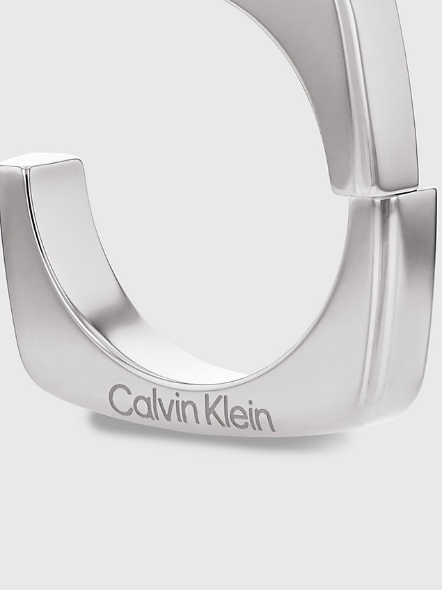 pendientes - bold metals silver de mujer calvin klein