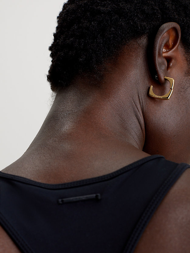 gold earrings - bold metals for women calvin klein