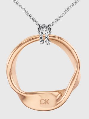 Calvin klein cheap rose gold necklace