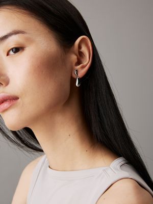 silver earrings - radiant drops for women calvin klein