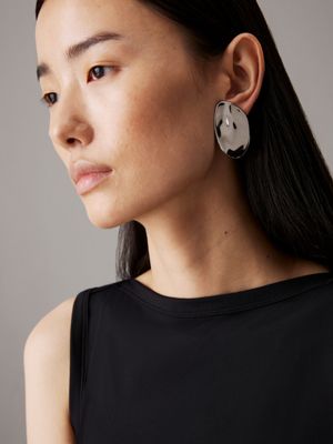 silver earrings - ck reflect for women calvin klein