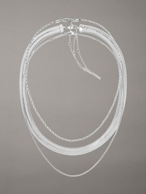 silver necklace - accent for women calvin klein