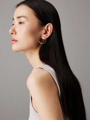 two tone earrings - duality for women calvin klein