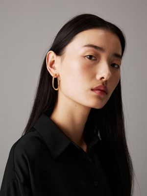 gold earrings - elemental for women calvin klein