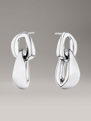 silver earrings - ck fused for women calvin klein